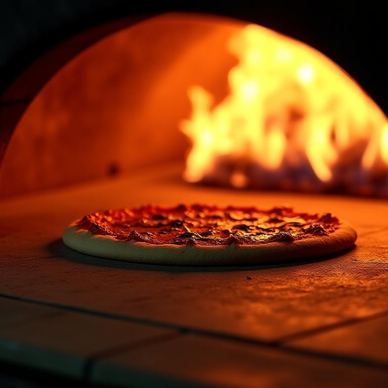 Pizza napoletana autentica su forno a legna
